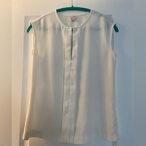 Jcrew cream women’s drapey cap-sleeve top , size 00